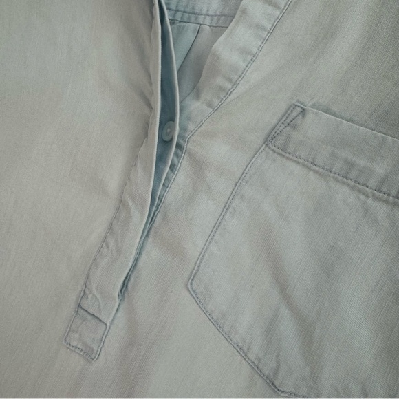 Rails Light Blue Frayed Hem Shirt Dress - Picture 7 of 11